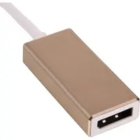 Akyga AK-AD-56 (DisplayPort), Adaptateur vidéo, Or, Blanc