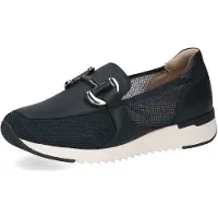 Caprice : chaussures basses, mocassins, couleur bleue, style décontracté