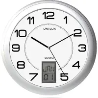 Unilux Wanduhr "INSTINCT", Durchmesser: 300 mm, silber