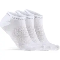 Craft Chaussettes Craft Unisex Core Dry Shaftless Sock 3-Pack White-Pointure 37 - 39