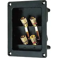 Visaton Terminal de raccordement double BT 95/75, Composants du haut-parleur, Noir