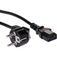Akyga AK-PC-01A Câble d'alimentation CEE7/7 IEC C13 (1.50 m), Câble d'alimentation, Noir