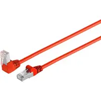 S-Impuls Câble patch cat 6 S/FTP PIMF angle droit rouge 0,5m