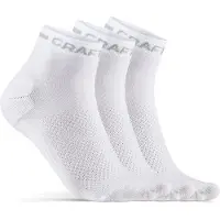 Craft Core Dry Mid Crew Socks 3 Pairs Blanc EU 34-36 Homme,Femme