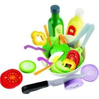 Hape Salad Set With Ingredients Vert Enfants