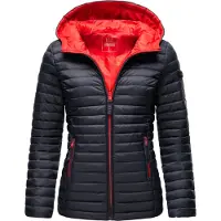 MARIKOO Veste mi-saison 'Asraa' bleu marine / rouge clair