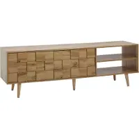 Wohnling Planche bois chêneReproduction 160x51x40 cm tv commode à deux portes |