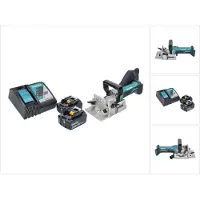 Makita DPJ 180 RG Lamelleuse sans fil 18 V - 100 mm + 2x Batteries 6,0 Ah + Chargeur
