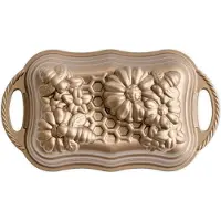 Nordic Ware Honeycomb Loaf Pan, Moule à gâteau, Or
