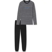 Schiesser Pyjama bleu clair / noir / blanc