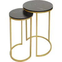 Mendler Lot de 2 tables d'appoint -K46