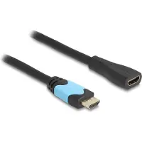 DeLOCK Câble d'extension HDMI haute vitesse 48 Gbps 8K 60 Hz 3 m (3 m), Câble vidéo, Noir, Turquoise