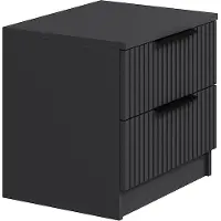 Hannah Home Table de nuit en mélamine | Woody Fashion | Anthracite