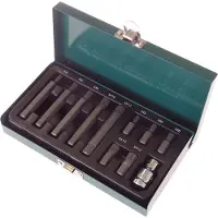 Jonnesway XZN (Spline) Bitsatz, M5 - M12, Längen 30 und 75 mm, 11 Stück - S29H4111S