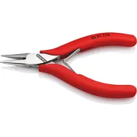 Knipex pince de préhension électronique DIN ISO9655 L115mm plat-rond poli recouvert de plastique - 35 21 115