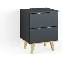 Vicco commode avec tiroirs Nautica, 46 x 61 cm, Anthracite/Hêtre
