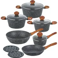Klausberg Casseroles en Granit KB-7242 Ensemble de 12 Pièces