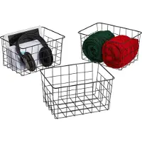 Relaxdays Panier en fil de fer (28 cm, 3x)
