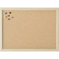 MAGNETOPLAN Tableau en liege avec cadre en bois, (L)600 x