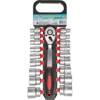 Kraftmann Steckschlüssel-Satz | Antrieb 12,5 mm (1/2") | SW 8 - 32 mm | 19-tlg.