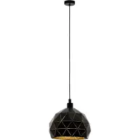Eglo 97841 ROCCAFORTE Lampe à suspendre noire or E27
