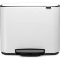 Brabantia Bo Pedal Bin 11 + 23 Litres Blanc