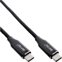 InLine Câble magnétique USB-C, USB-C mâle/mâle, 100W, noir, 2m