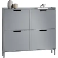 SoBuy Armoire à Chaussures 4 Portes avec Plateau