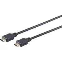 S-Impuls S/CONN maximum connectivity Câble de connexion HDMI-HDMI A mâle vers HDMI A mâle, contact plaqué or (20 m), Câble vidéo, Noir