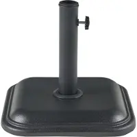 Casa.pro Pied de parasol 'Biccari' béton 35x35x4,5 cm carré 11 kg noir