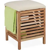 Relaxdays Panier à linge rectangle (35 l)