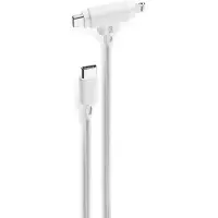 Cellularline Dual Cable Câble USB-C avec double connecteur USB-C et Lightning