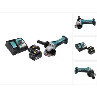 Makita DGA 452 RG Meuleuse d'angle sans fil 18 V 115 mm + 2x Batteries 6,0 Ah + Chargeur