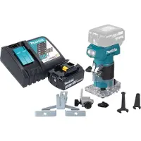 Makita DRT 52 RG1 Fraiseuse de bords sans fil 18 V 6 mm Brushless + 1x batterie 6,0 Ah + chargeur