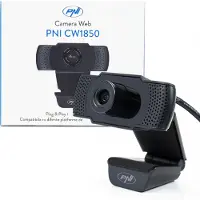 Pni Webcam CW1850 Full HD 1080P 2MP, USB, microphone stéréo intégré enfichable