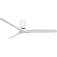 Lucci air Ventilateur de plafond Londo, blanc, moteur à courant continu, Ø 132 cm - , Londo, Blanc, Salon / séjour, Plastique, Moderne