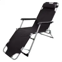 Aktive Reclining Lounger With Cushion Argenté 178 x 60 x 89 cm