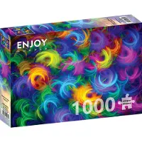 Enjoy Puzzle Puzzle 1000 pièces Enjoy – Plumes Néon Abstraites