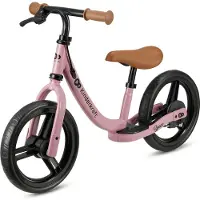 Kinderkraft Vélo d'équilibre SPACE Rose - Frein à main - Grandes roues en mousse - Sécurité enfant
