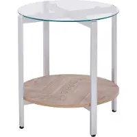 Beliani Table D'appoint Lovell Argenté