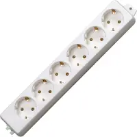Kopp 129401009, Type F, CEE 7/4, blanc, thermoplastique, IP20, 250 V