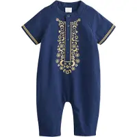 Next Barboteuse / body bleu marine / jaune