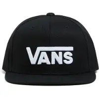 Vans unisex pour enfant. VN0A36OUBLK1 Casquette avec fermeture arrière réglable Drop V II noir (OSFA), Casuel, Coton, mode enfantine