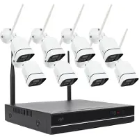 Pni Kit De Vidéosurveillance House Wifi660 Nvr & 8 Cameras P2p 3mp