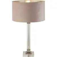 Searchlight Lampe de table design Scarborough or avec nuance rose