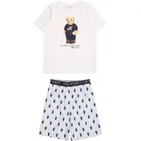 Ralph Lauren Ensemble de Pyjama Polo Ralph Lauren - Blanc/Bleu av. Peluche - - 10 ans (140) - Esemble de Pyjama