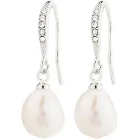 Pilgrim Boucles d'oreilles 'Jasmin' argent / blanc perle