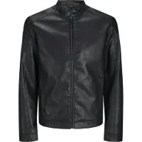 Jack & Jones Dylan Clean Plus Veste en cuir Noir 4XL Homme Noir 4XL