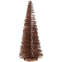 J-Line Sapin de noël décoratif paillettes plastique brun small