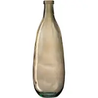 Jline Vase bouteille verre marron clair small